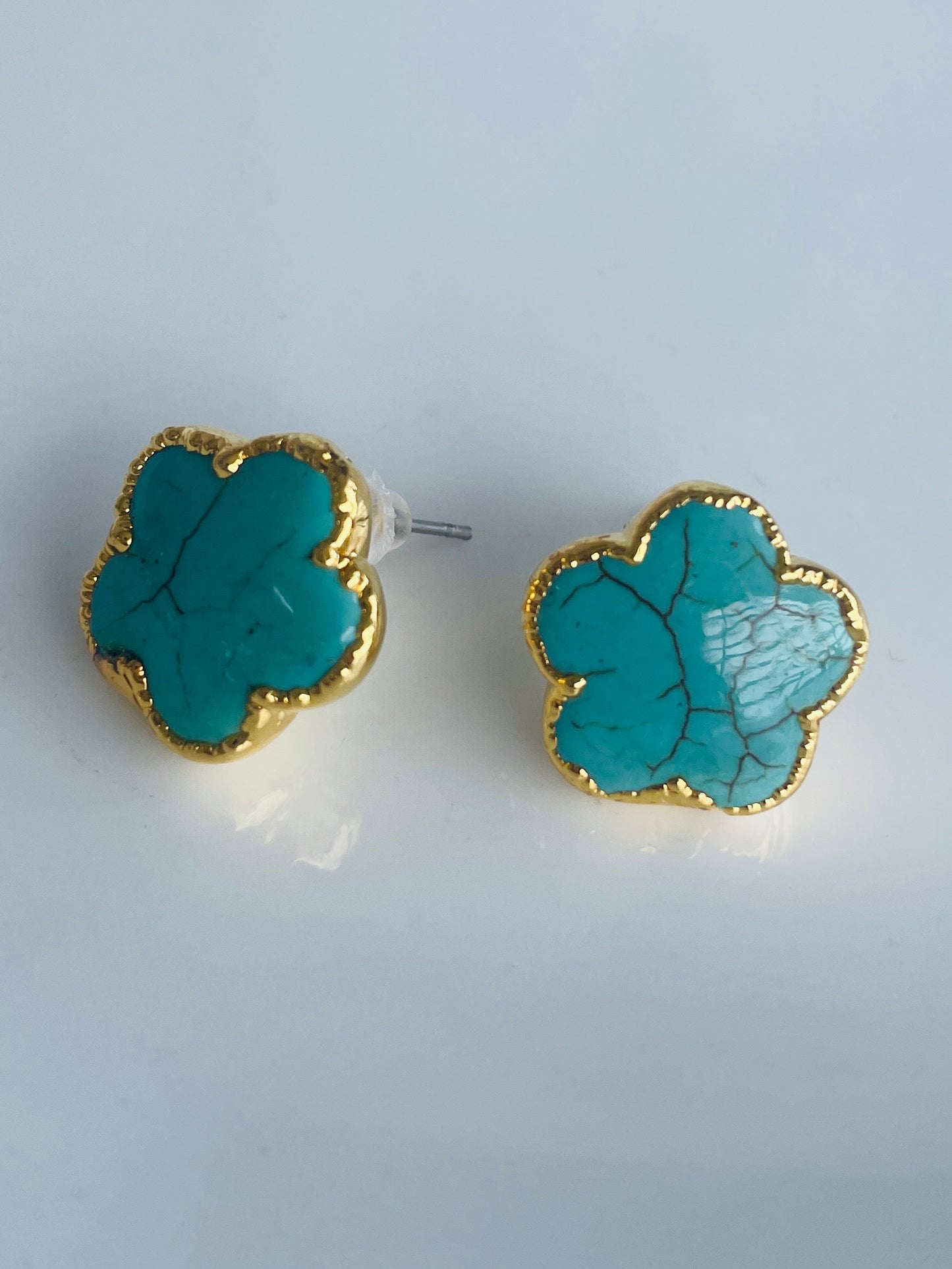 CA Turquoise Flower Earrings