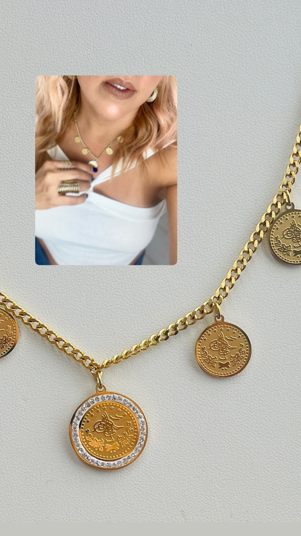Medals Charm Necklace