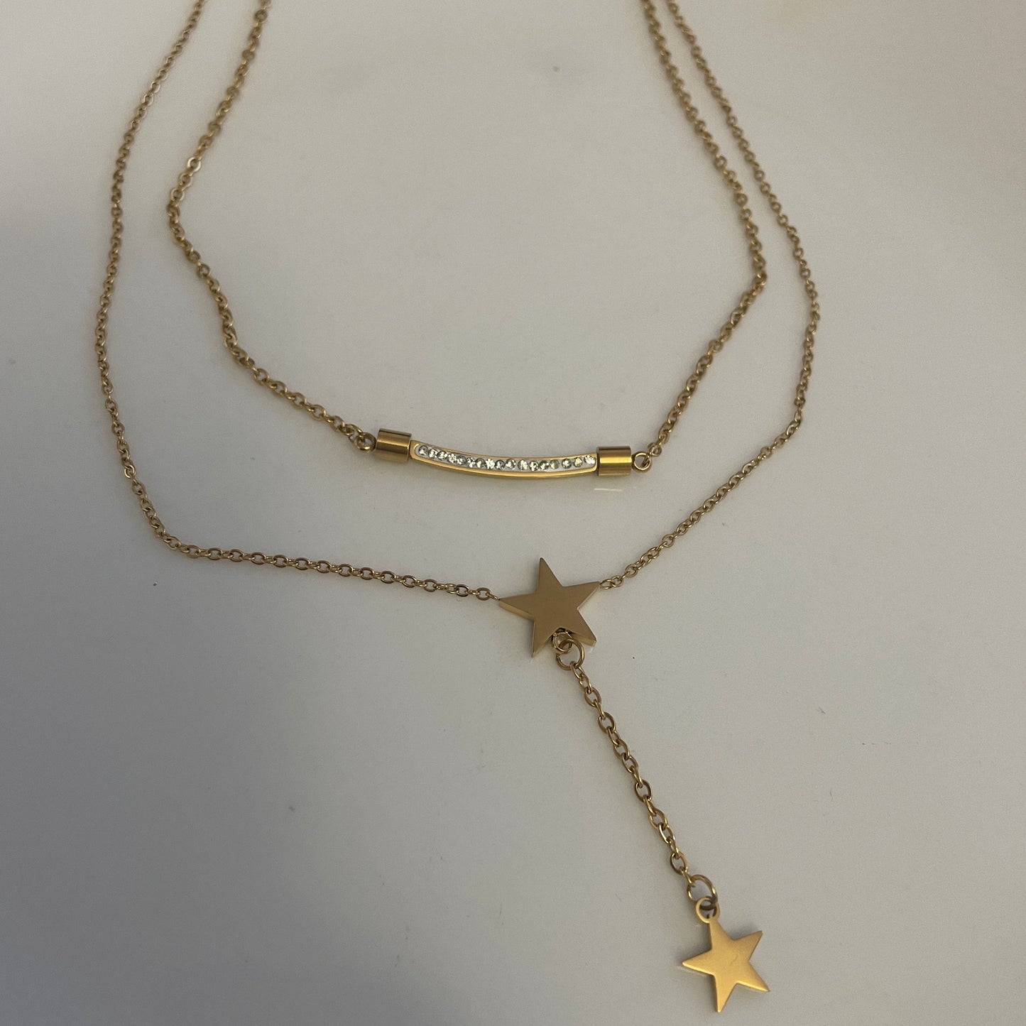 Gold stars necklace