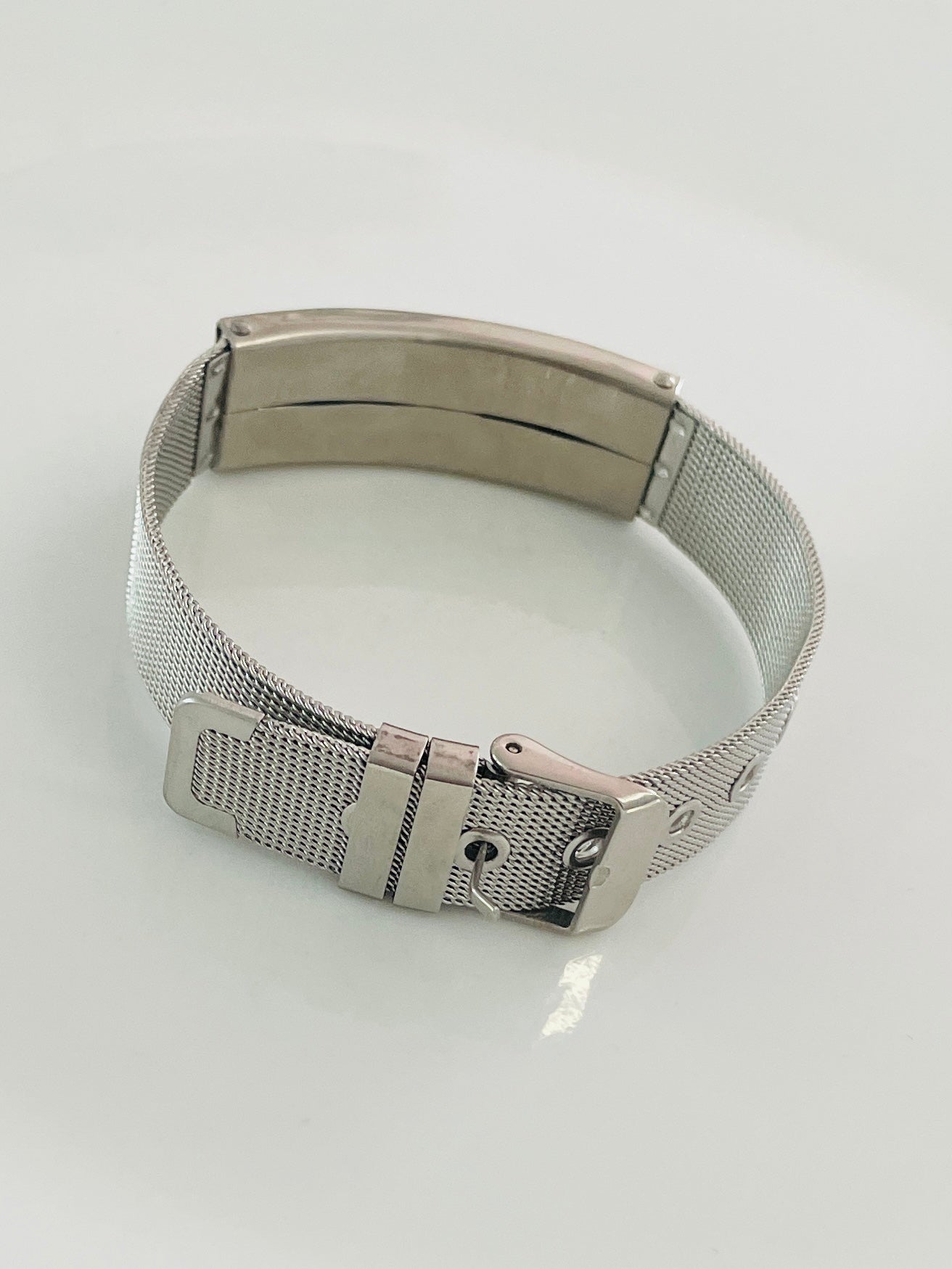 Silver men's belt bracelet