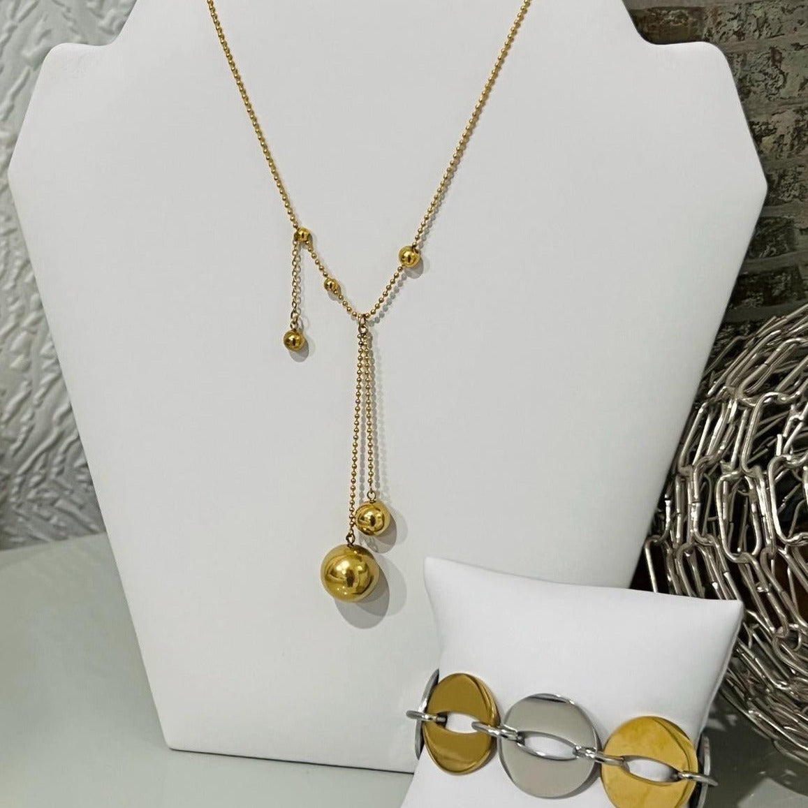 2 tone oval bracelet