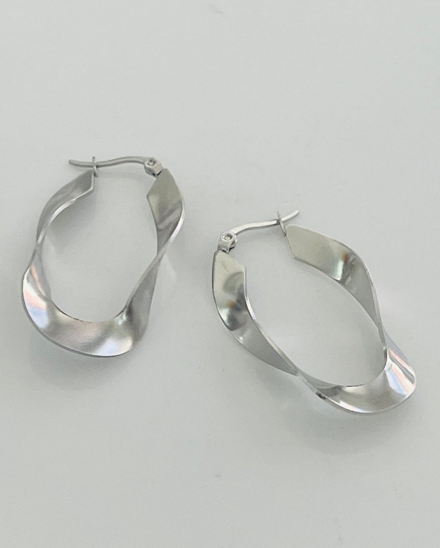 Silver Stainless steel hoops