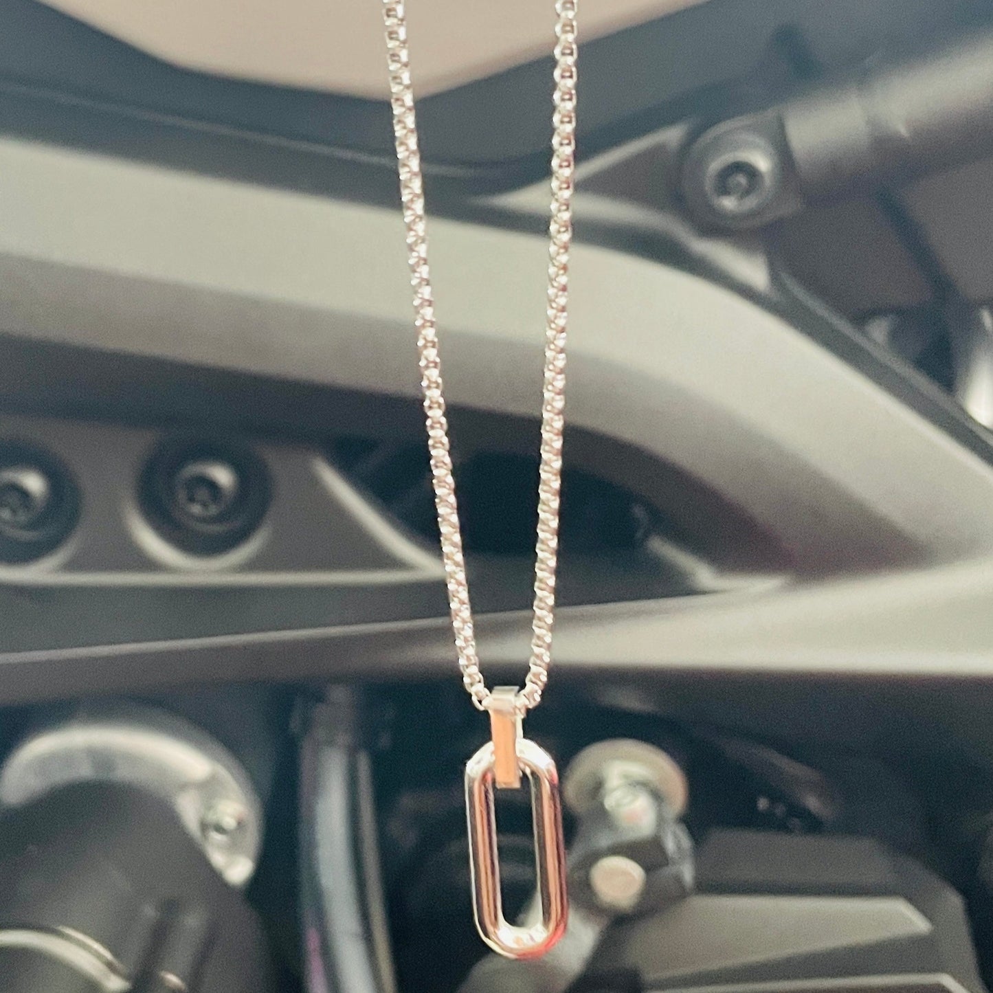 Bold and edgy silver necklace
