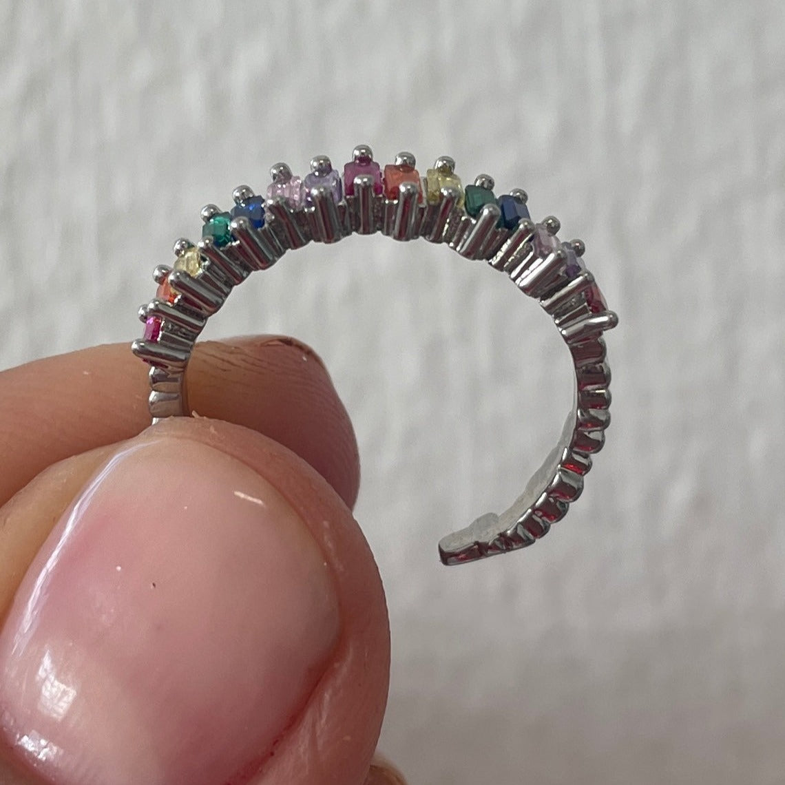 Cascade colorfull zirconia ring