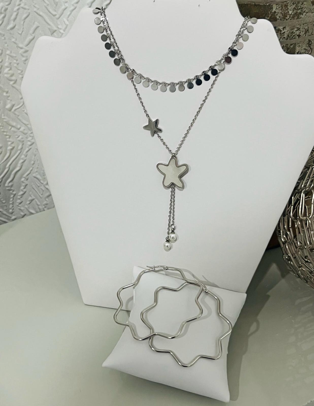 Sea star silver necklace