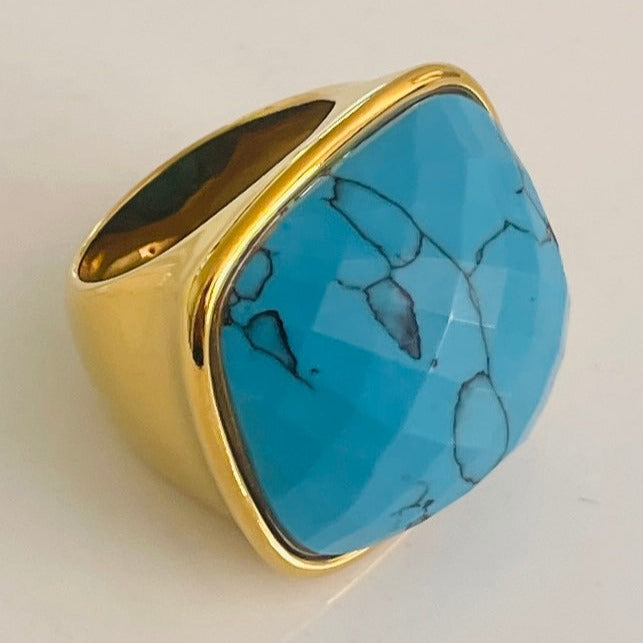 Turquoise stone ring