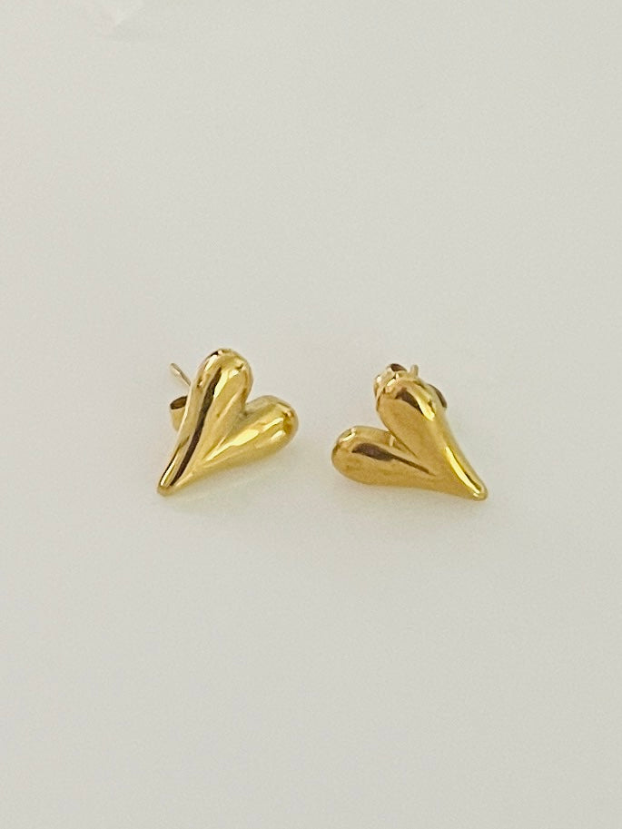 2 heart earrings