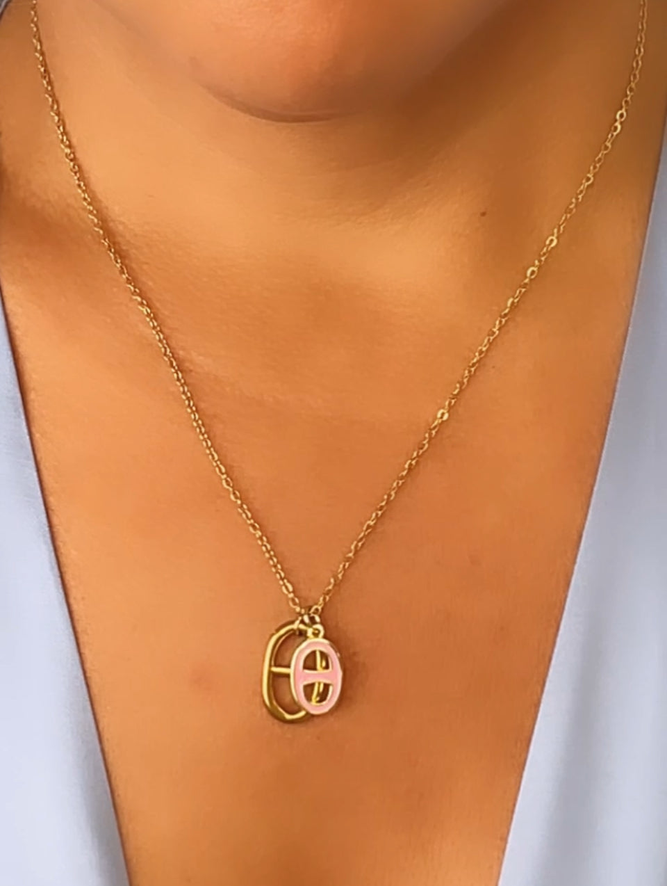 Pinky girly necklace