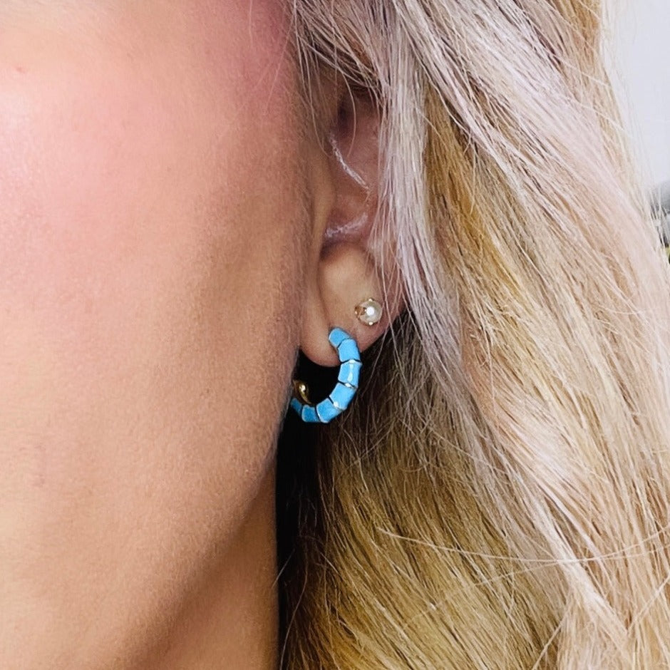 Little spring hoop earrings