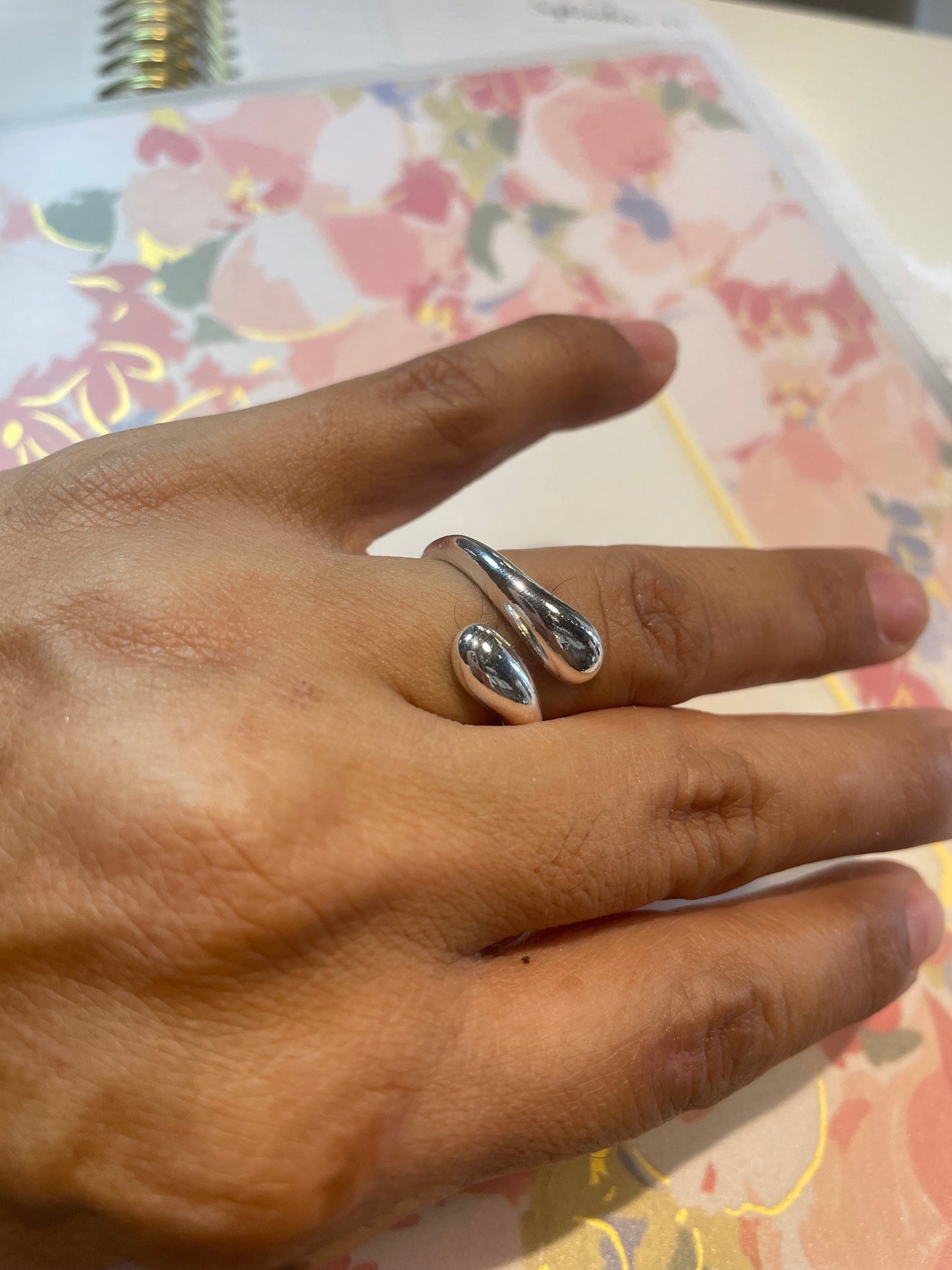 Simple silver ring