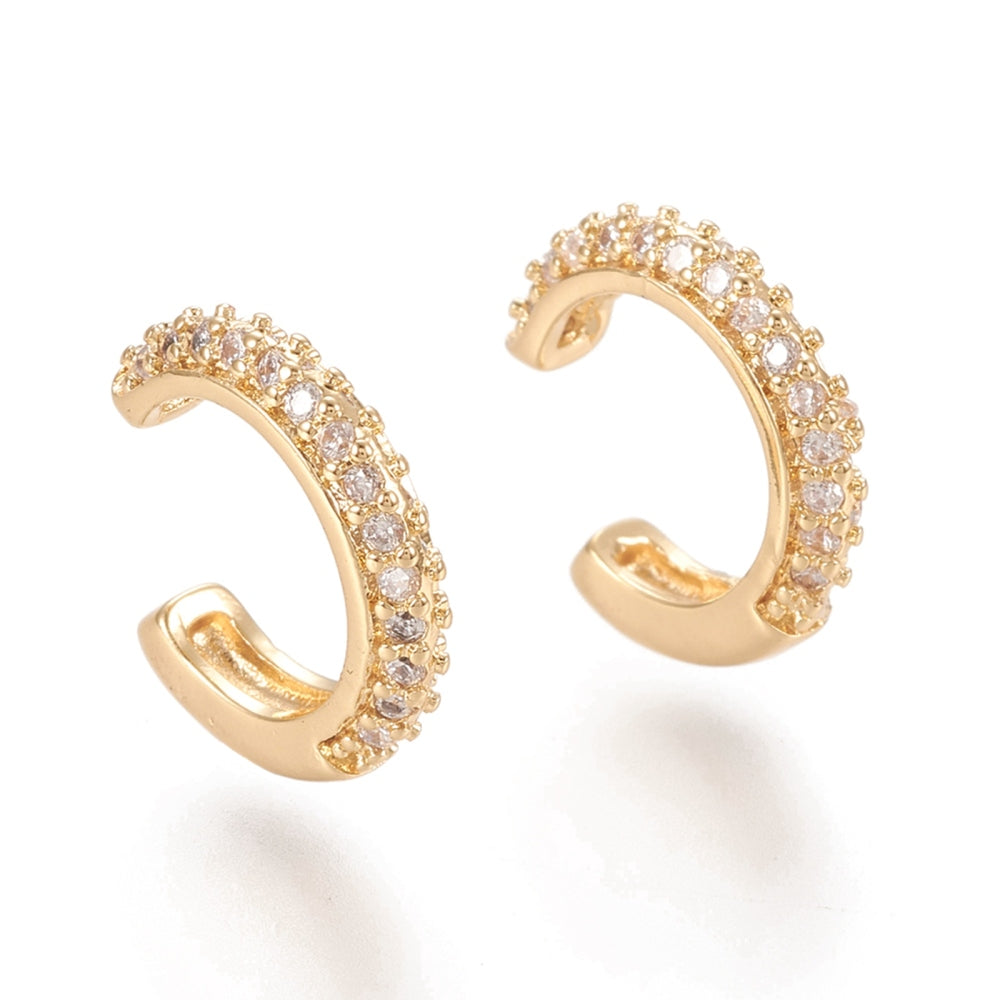 Clear cuff earrings