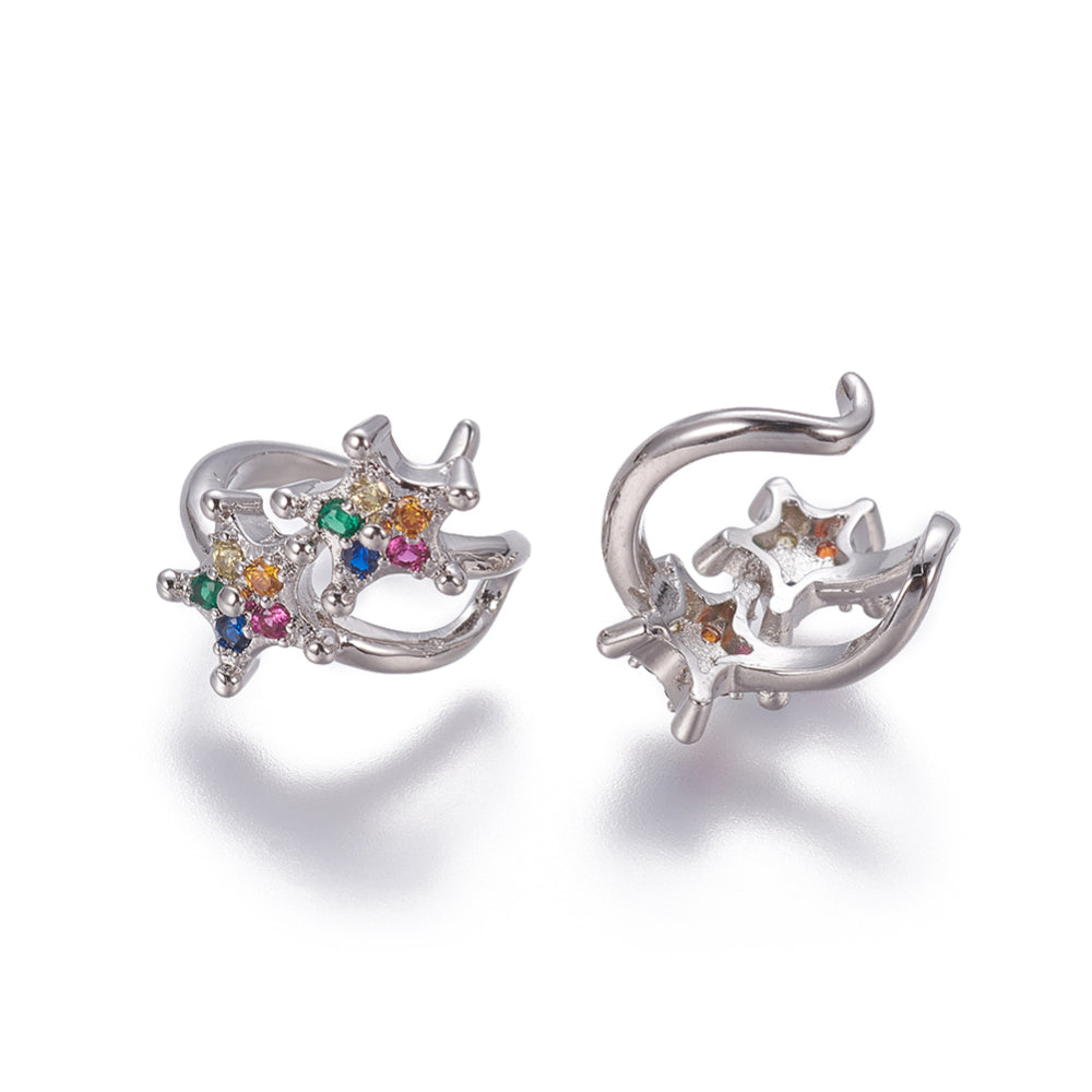 Silver Color star ear cuff
