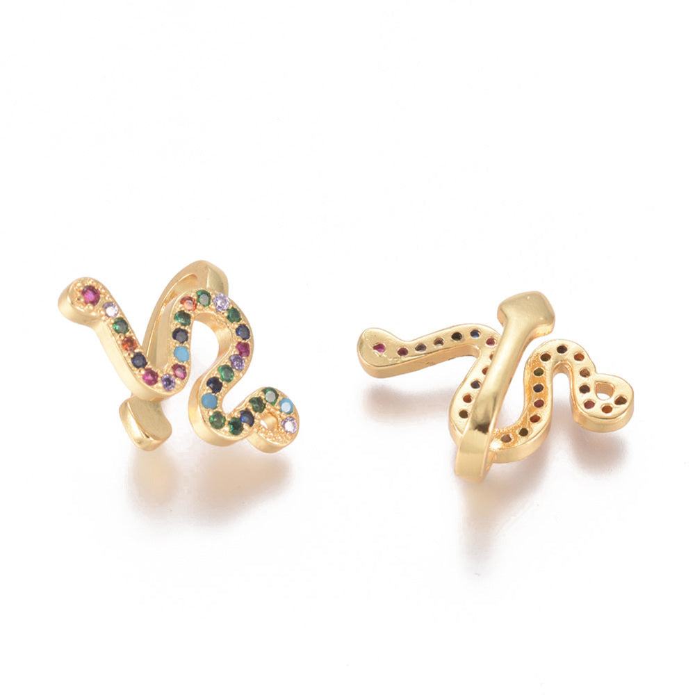 Colored gem Snake ear cuff