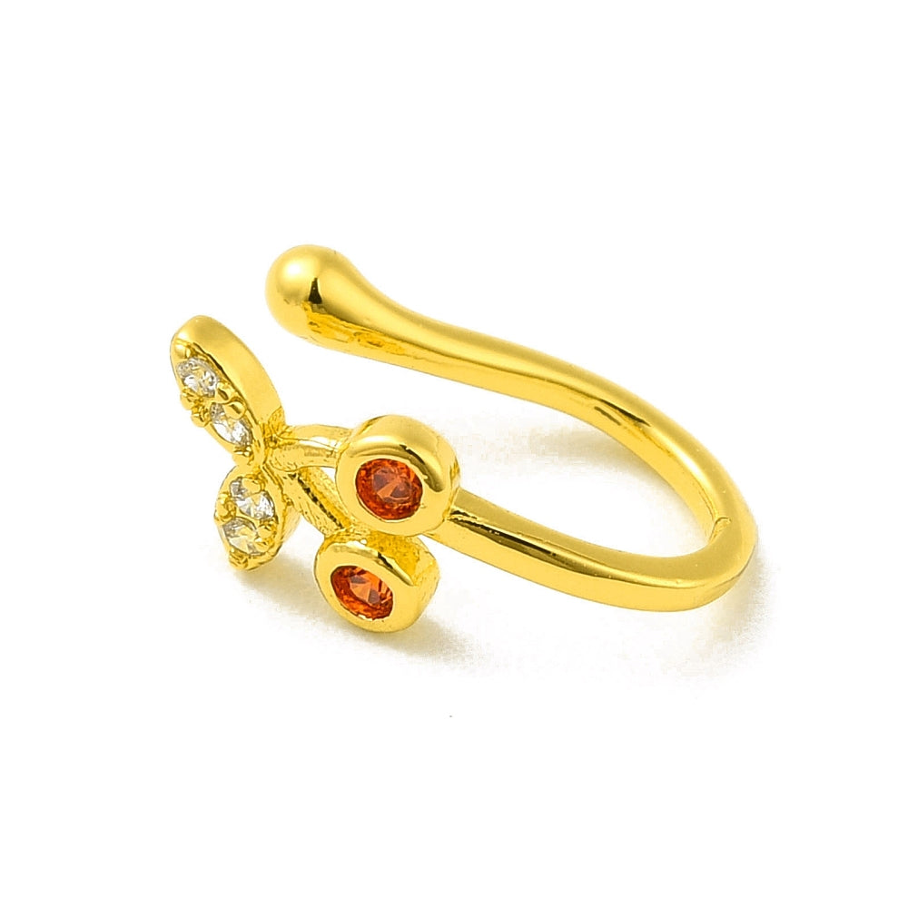 Cherry clip nose ring