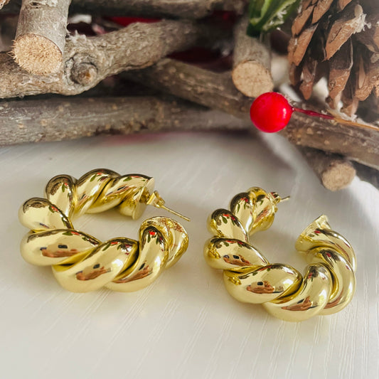 Chunky swirl earrings