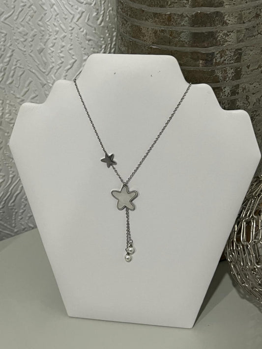 Sea star silver necklace