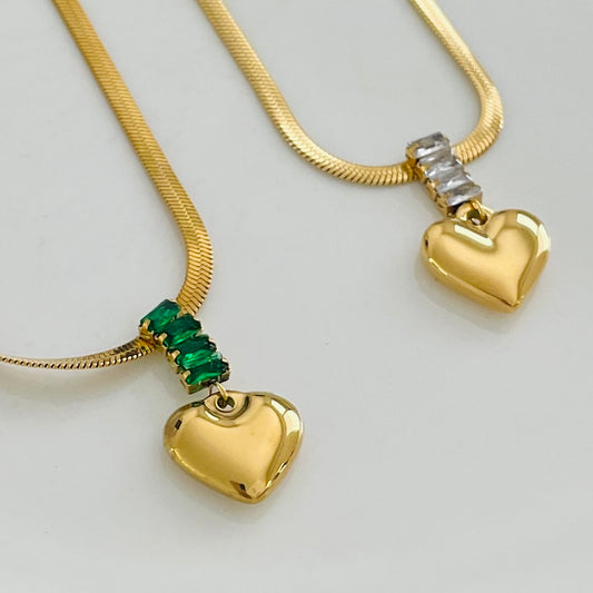 Chunky chic heart necklace