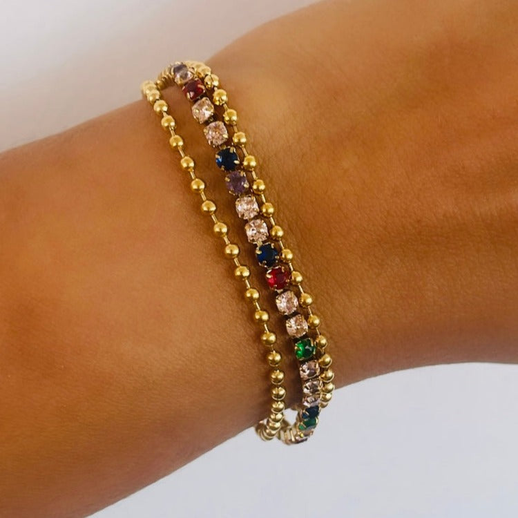 Colorful layered braceet