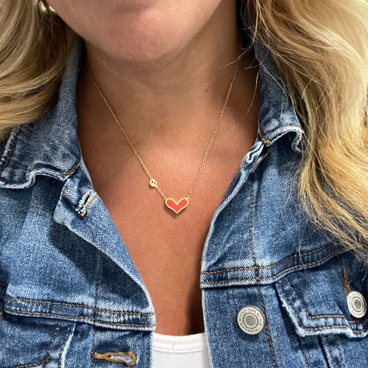 Red heart necklace