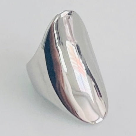 Sleek silver ring