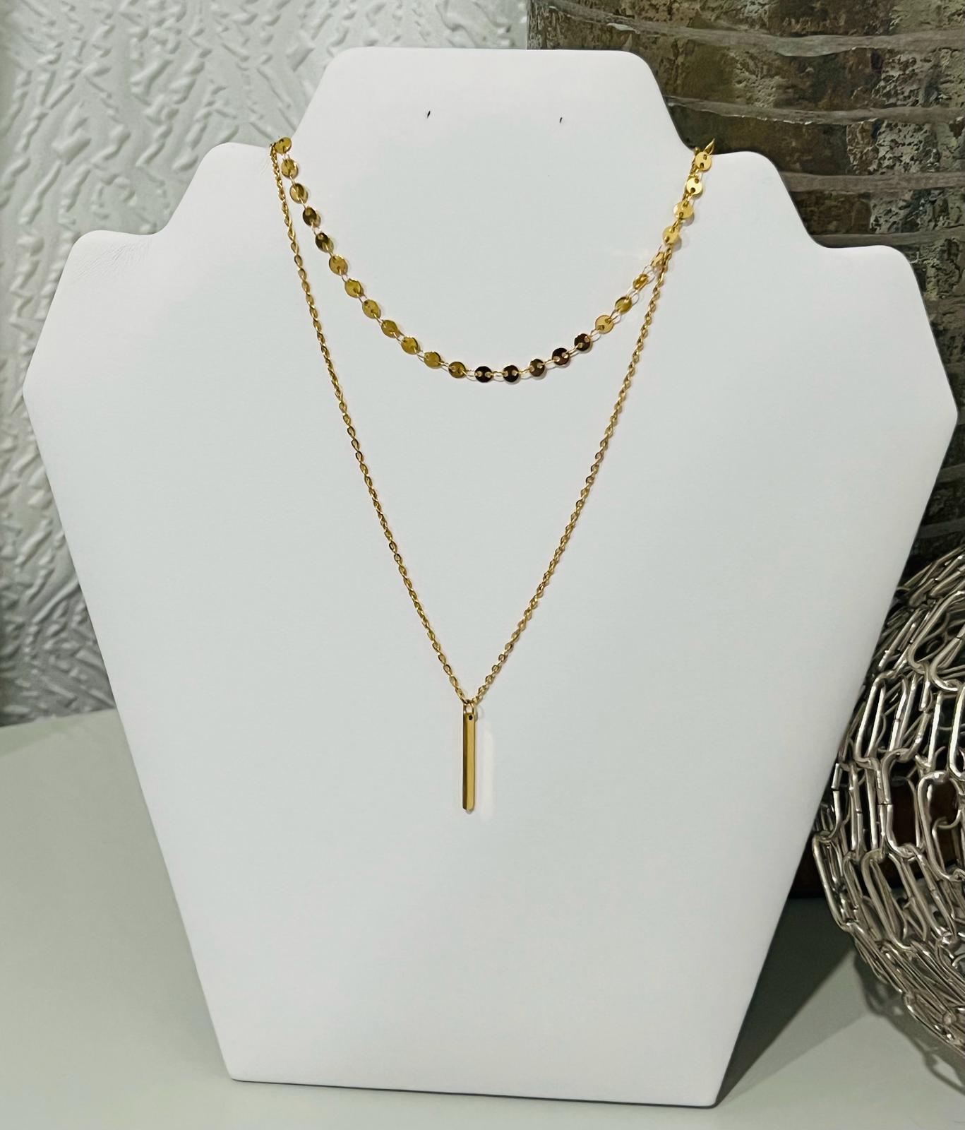 Gold layered necklace