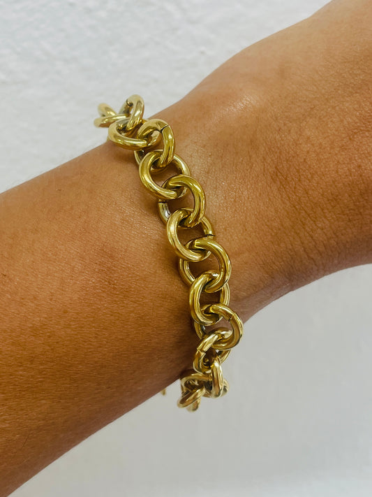 Gold stainless steel bracelet