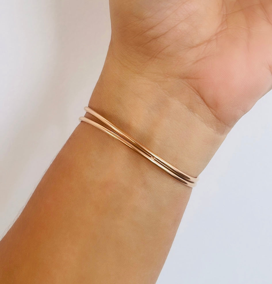 Rose gold bangle