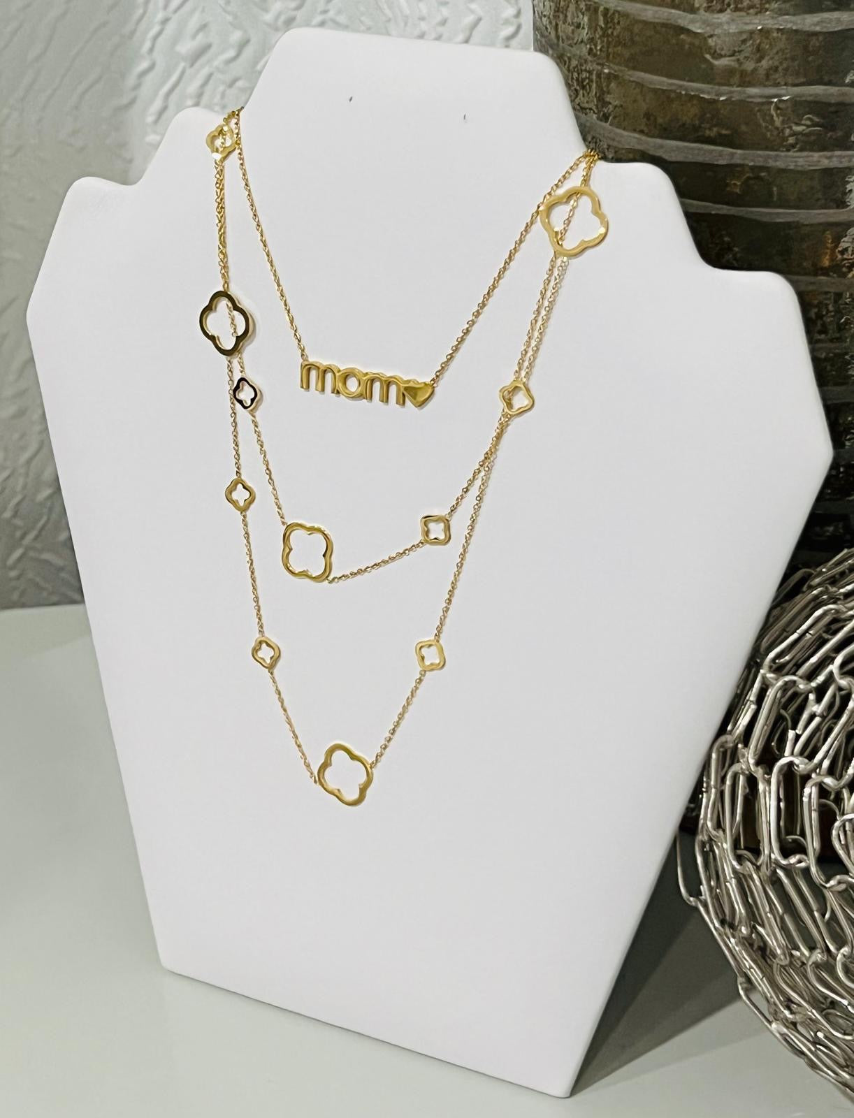 Mom gold necklace