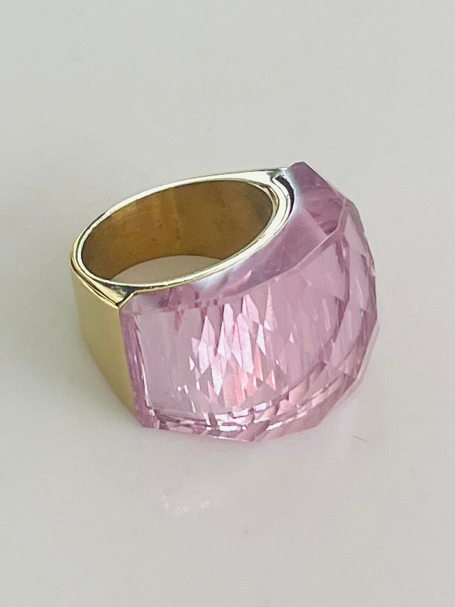 Pink gem ring