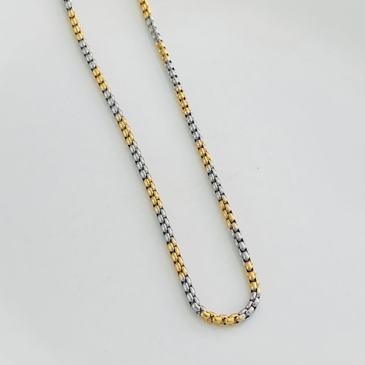 Chunky 2 tone layering necklace