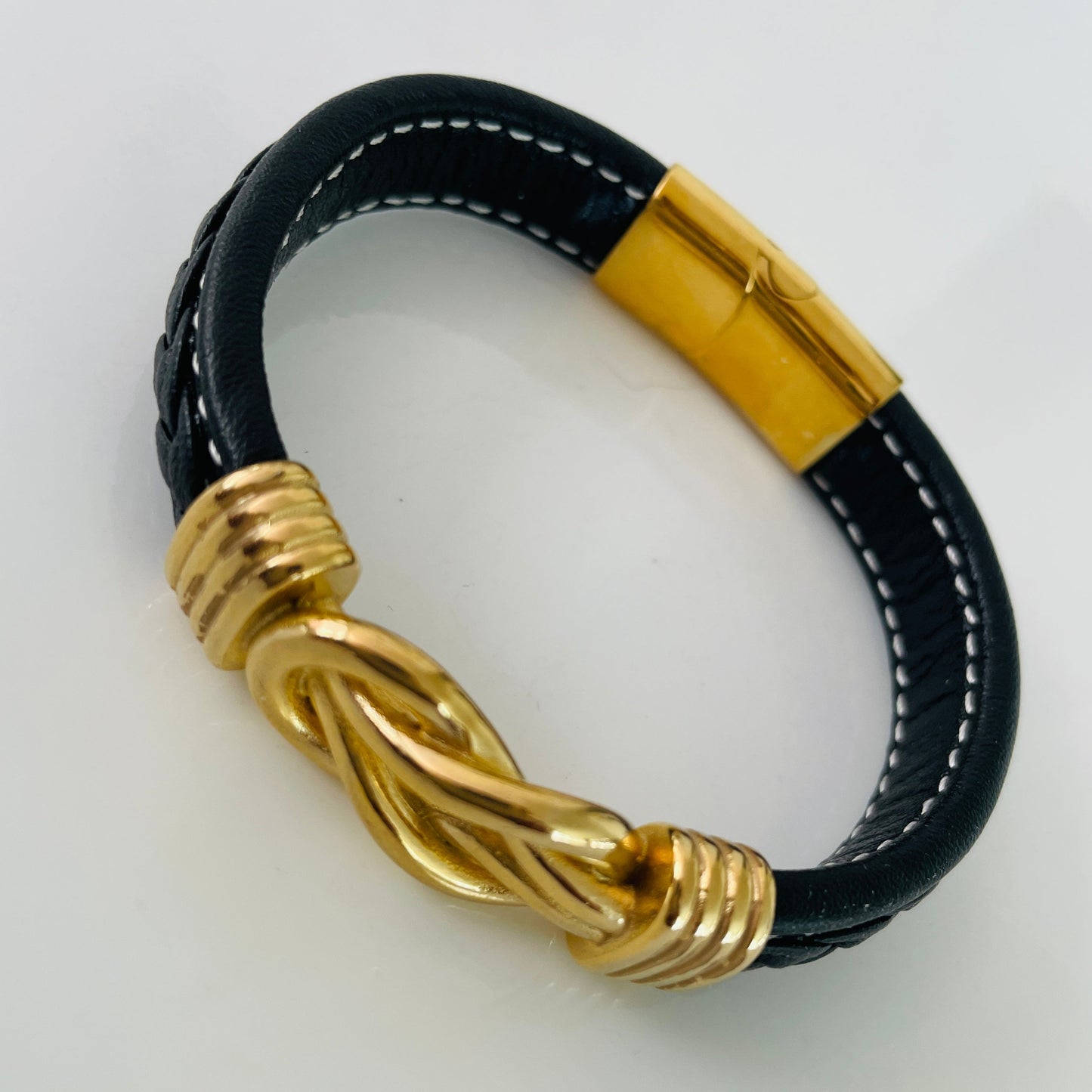 Twisted gold  men's bracelet