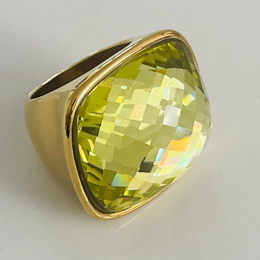 Lemon lime gem ring