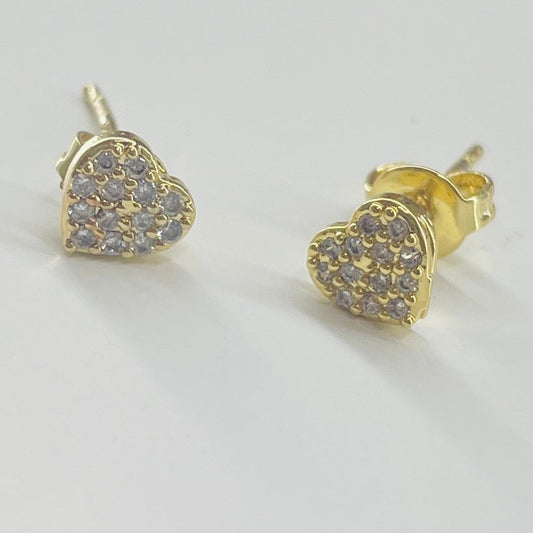 Rhinestone Mini heart studs