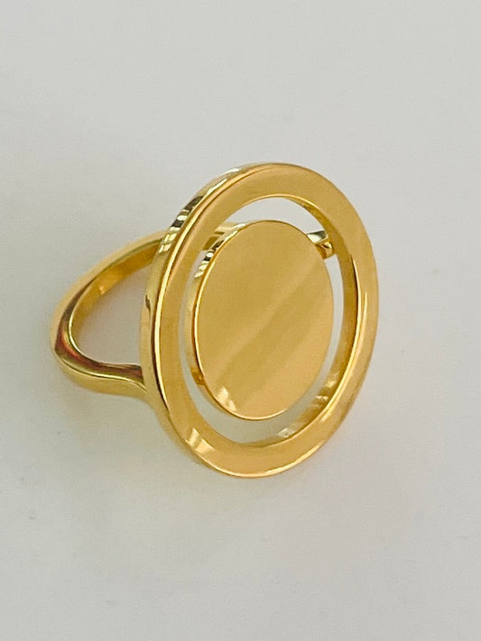 Circle circle gold ring