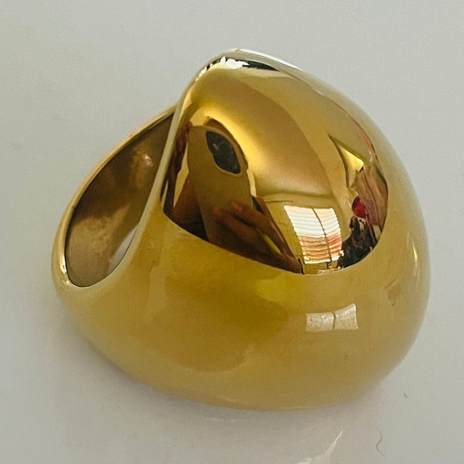 3D Bold minimalist gold ring