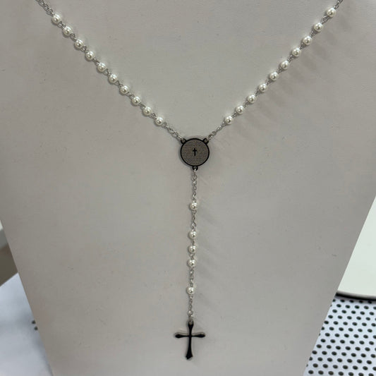 Silver Rosary necklace