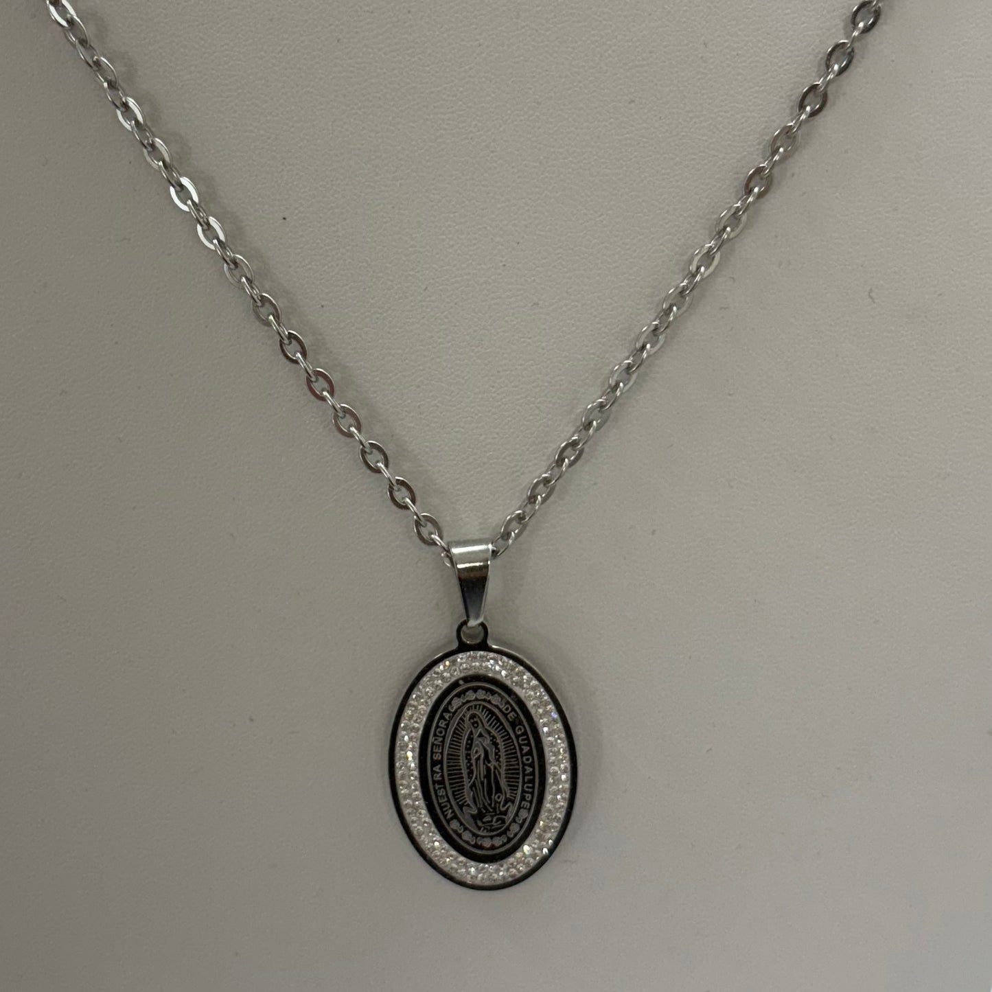 Stainless steel silver necklace
