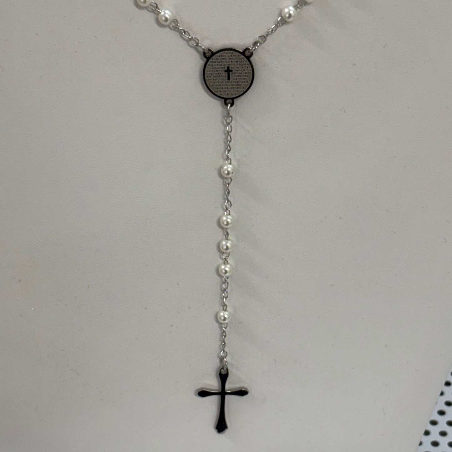 Silver Rosary necklace