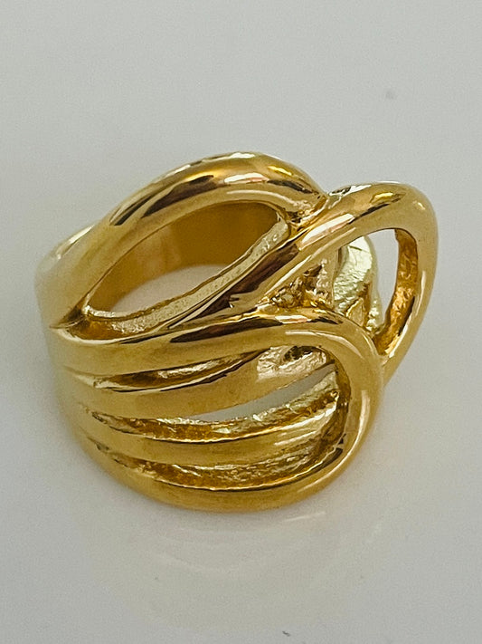 Gold  leafy ring